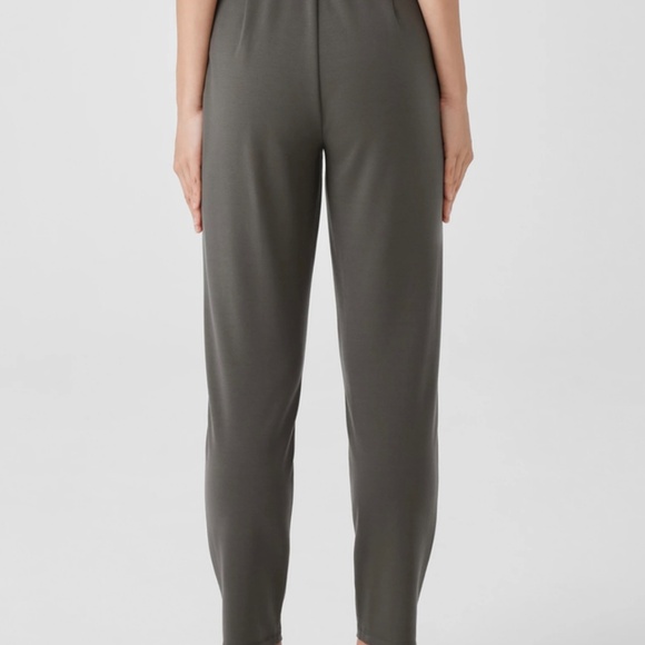 EILEEN FISHER Washable Flex Ponte Pintuck Pant - Grove Sz L - Picture 5 of 8